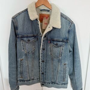 Levi's Light Blue Denim Jacket with Sherpa lined